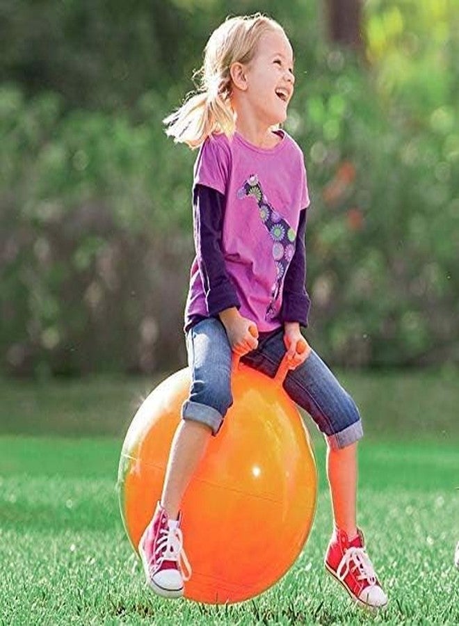 ANG Sit & Bounce Hop Ball 45cm (18 Inch.)|Jumping Ball|Bouncy Ball with Handle|Indoor Outdoor Toy| Party Games Gift for Boys & Girls - Age (3 to 6) Color and Desing - Image 5