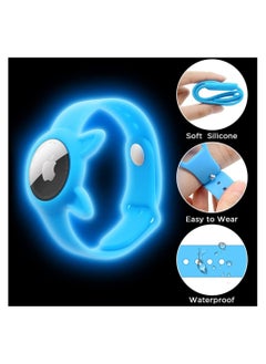 Y&D 2 Pcs Airtag Wristbands for Kids Soft Silicone Bracelet Lightweight Waterproof Band Compatible with Apple Watch Children and Toddler  - Image 4