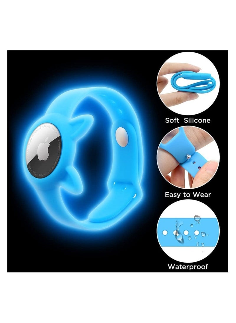 Y&D 2 Pcs Airtag Wristbands for Kids Soft Silicone Bracelet Lightweight Waterproof Band Compatible with Apple Watch Children and Toddler - Image 4