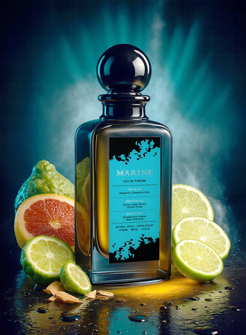 Divina Marine Perfume For Men EDP 100ml  Refreshing Marine Scent | Fragrances Men Collection - Image 1