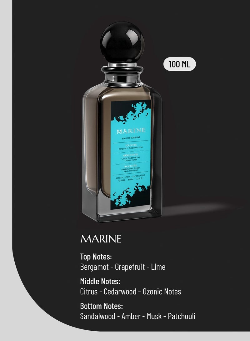 Divina Marine Perfume For Men EDP 100ml  Refreshing Marine Scent | Fragrances Men Collection - Image 4