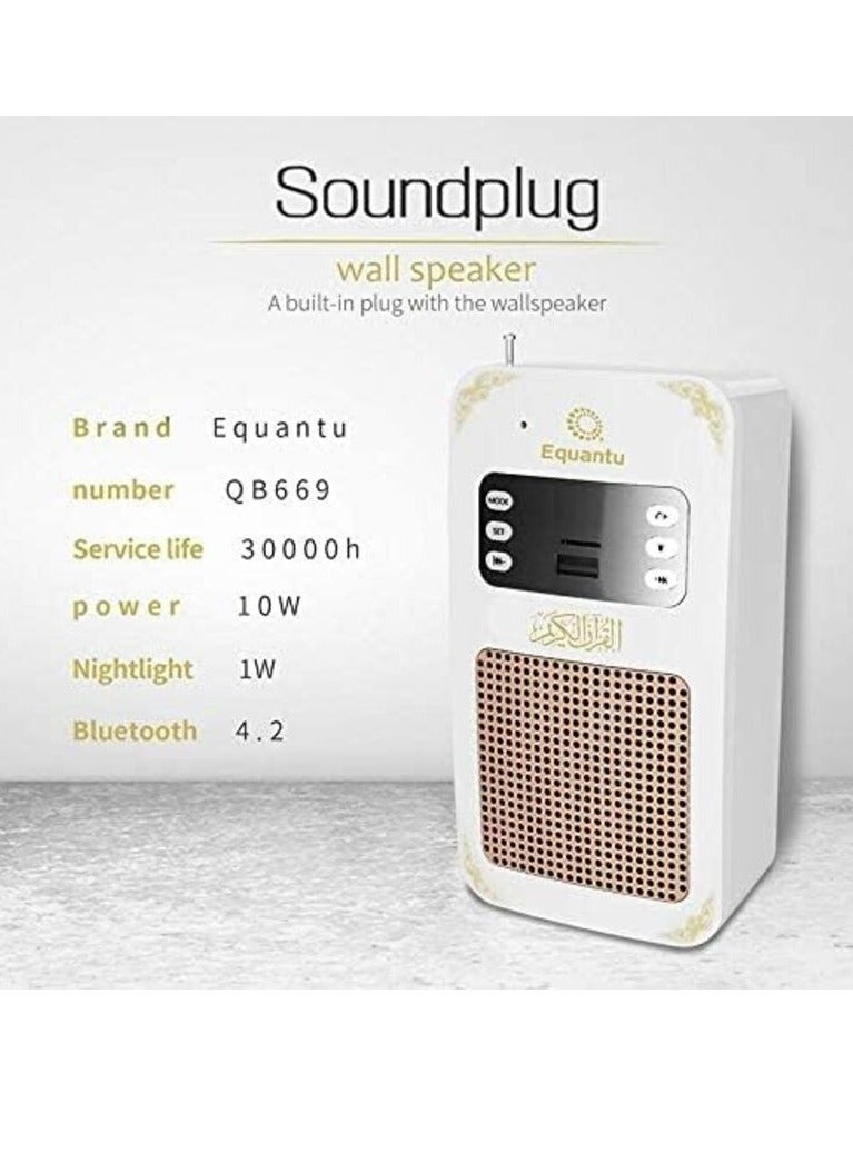 Equantu Holy Wall Speaker Bluetooth Al- Quran Light Speaker SQ669 - Image 5