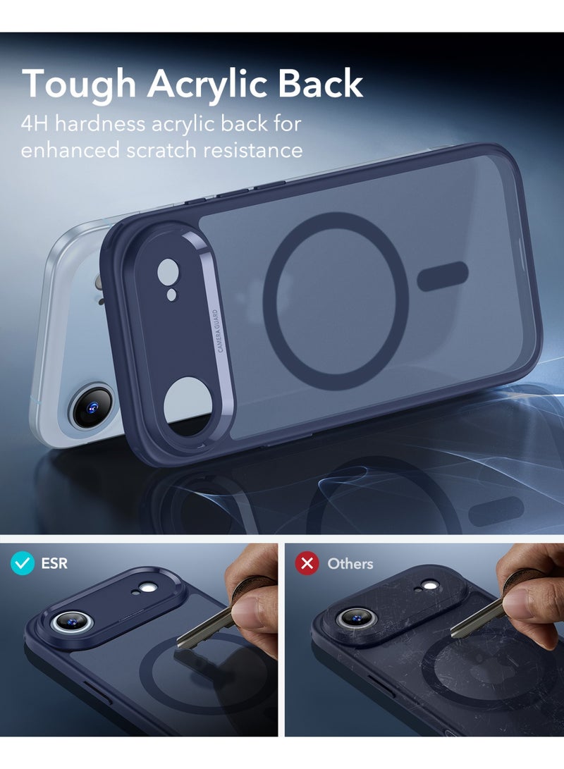 ESR iPhone Air HaloLock Classic Hybrid Case – MagSafe Compatible Cover with Camera Control Button Military-Grade Drop Protection And Shock-Absorbing Corners - Frosted Blue - Image 5