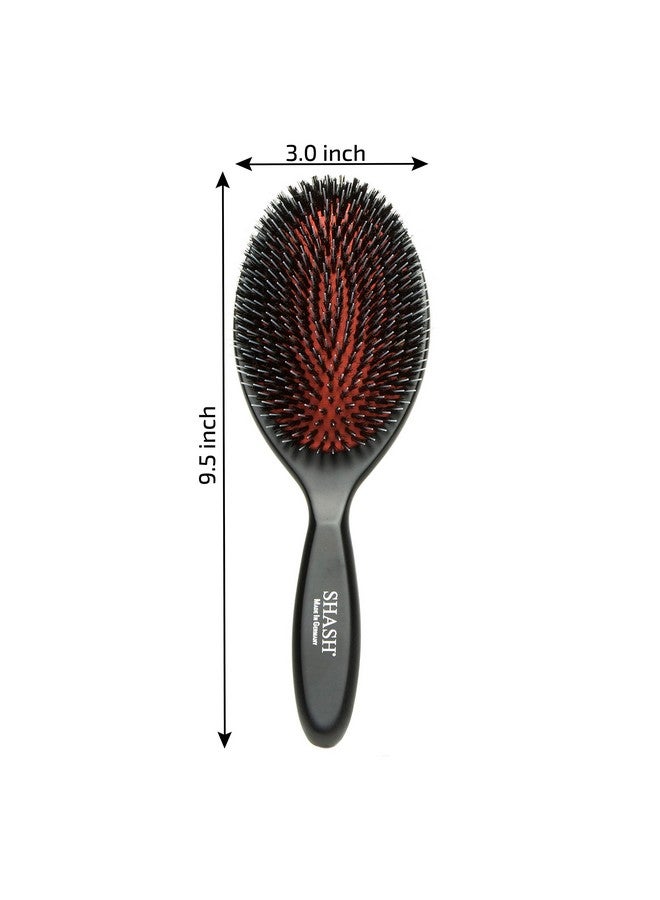 SHASH Since 1869 Hand Made In Germany Nylon Boar Bristle Brush Suitable For Normal To Thick Hair Gently Detangles No Pulling Or Split Ends Softens And Improves Texture Stimulates Scalp (Large) - Image 3