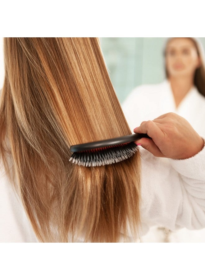SHASH Since 1869 Hand Made In Germany Nylon Boar Bristle Brush Suitable For Normal To Thick Hair Gently Detangles No Pulling Or Split Ends Softens And Improves Texture Stimulates Scalp (Large) - Image 4