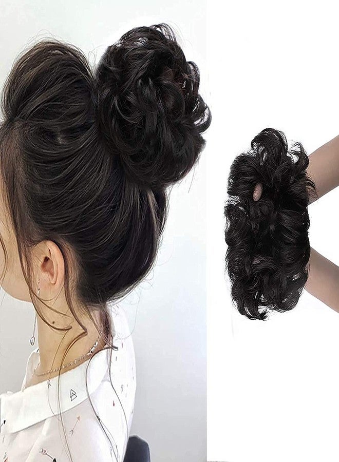 BeatStock 1 PCS Womens Hair Bun Like Rubber hair Band in Black colour - Image 2