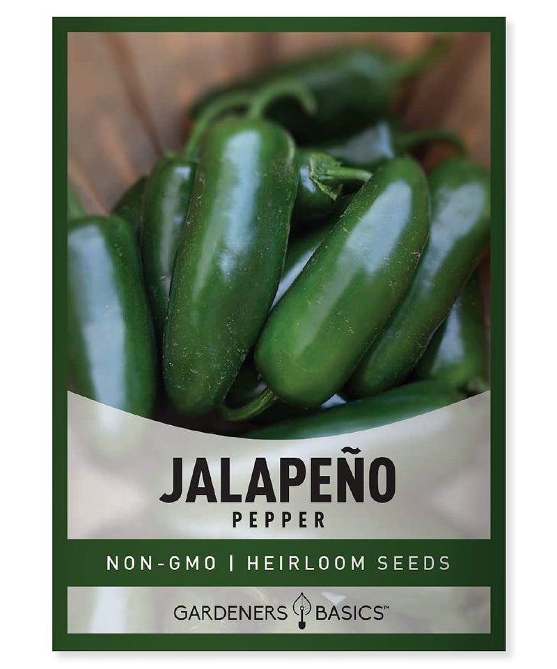 Gardeners Basics, Jalapeno Pepper Seeds for Planting Heirloom Non-GMO Jalapeno Peppers Plant Seeds for Home Garden Vegetables Makes a Great Gift for Gardeners - Image 1