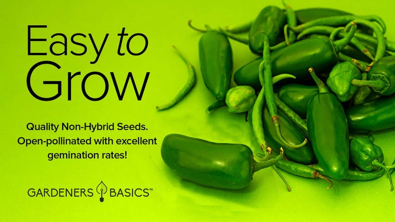 Gardeners Basics, Jalapeno Pepper Seeds for Planting Heirloom Non-GMO Jalapeno Peppers Plant Seeds for Home Garden Vegetables Makes a Great Gift for Gardeners - Image 4