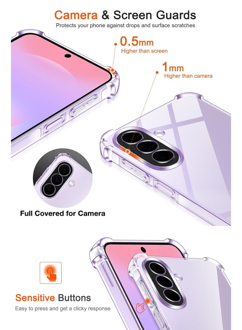 GMATE Samsung Galaxy A27 5G - Ultra Clear Flexible Shockproof Silicone  Back Cover With Raised Edge Bumps Protection - Transparent - Image 3