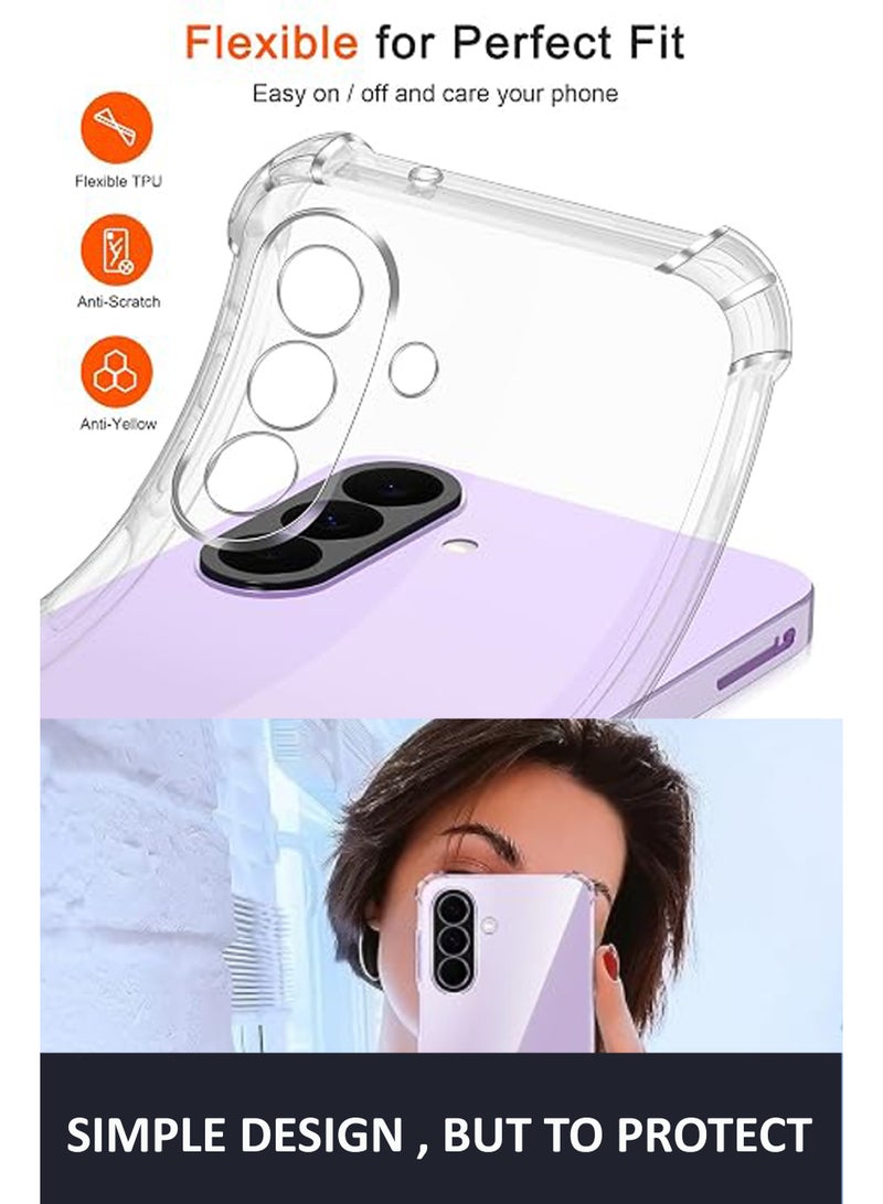 GMATE Samsung Galaxy A27 5G - Ultra Clear Flexible Shockproof Silicone  Back Cover With Raised Edge Bumps Protection - Transparent - Image 4