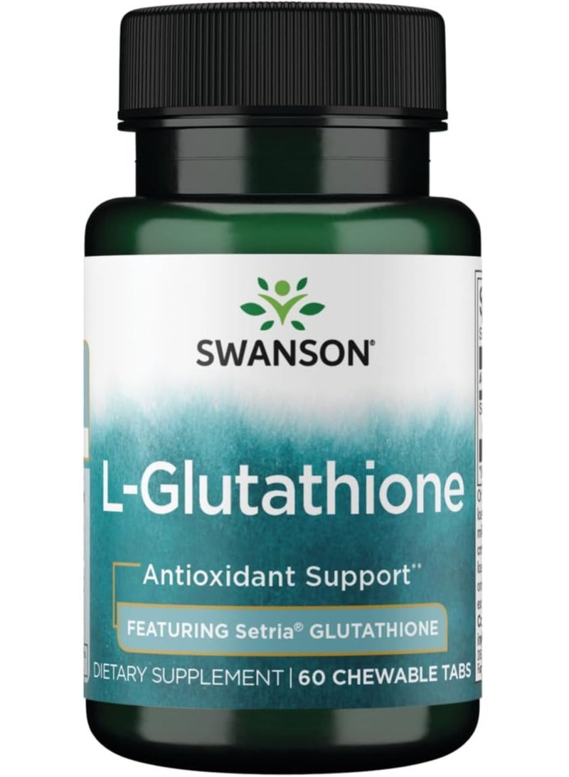 سوانسون إل-جلوتاثيون 50 مليجرام 60 قرصًا للمضغ، تكفي لمدة شهرين - Image 1