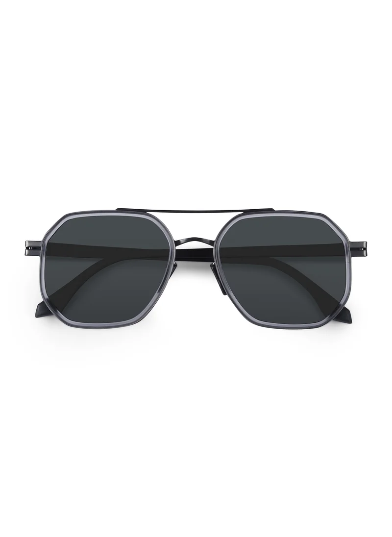 Woggles Ockhi Levitate Grey Polarized Hexagonal Sunglasses