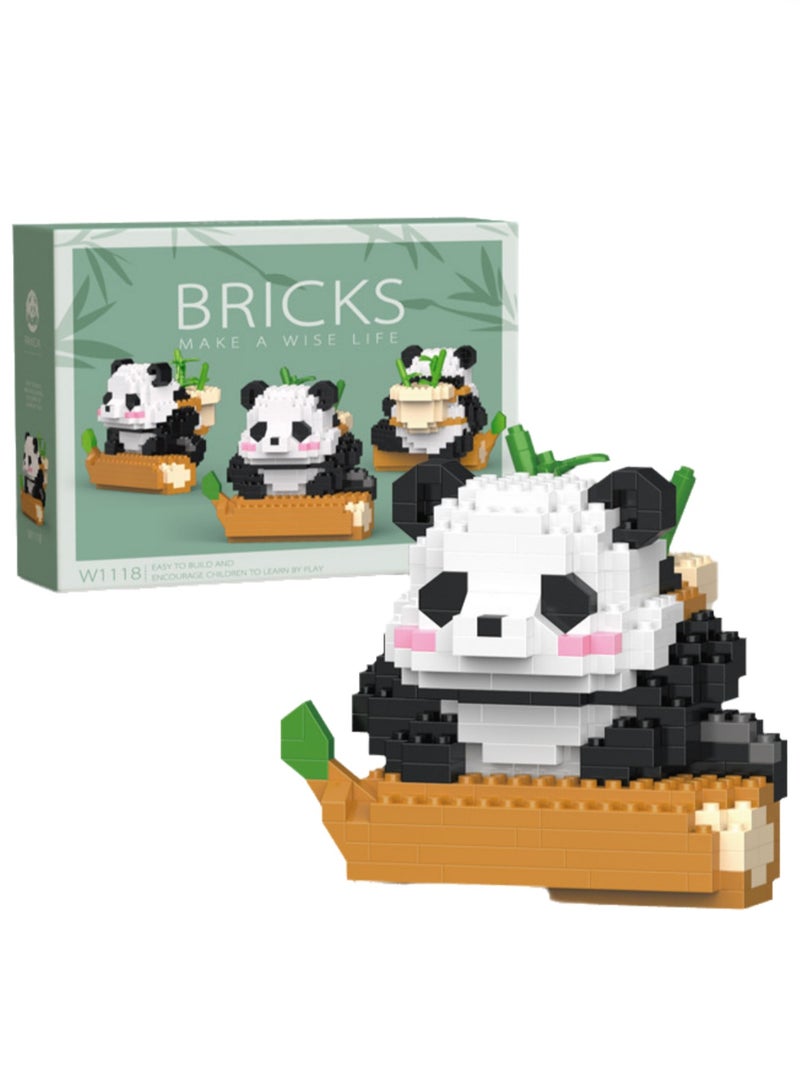 Children's Educational Toys Compatible With Small Particle Assembly Blocks(Panda Flower 378Pcs) - Image 1