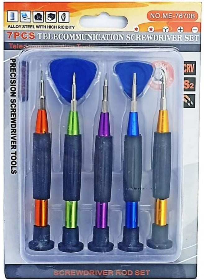 7-Piece Precision Screwdriver Set for Wired and Wireless Communications - 7-Piece Precision Screwdriver Set for Electronics and Mobile Phones - Image 1