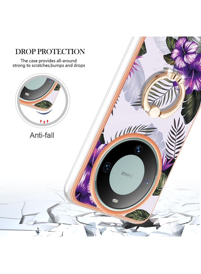 S-TOP Case For Huawei Mate 60 Pro Electroplating IMD TPU Phone Case with Ring - Image 4
