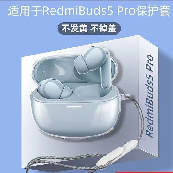 Protective Case For Redmibuds5Pro Xiaomi Redmi Earphone Case Shatter-Resistant Transparent Buds5 - Image 2