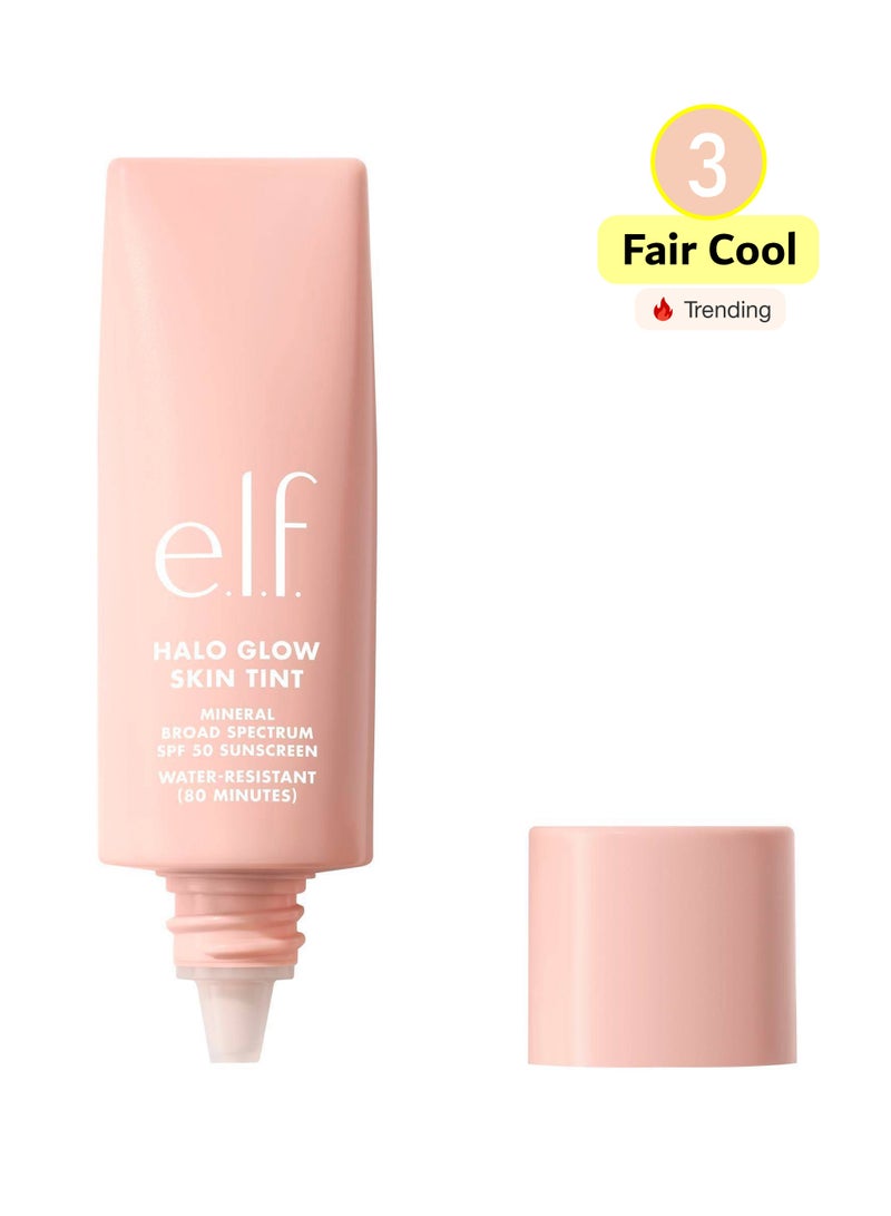 elf Halo Glow Skin Tint Light Coverage Foundation - Mineral SPF 50 - 3 Fair Cool - Image 1