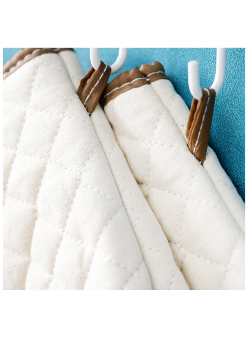 1 Pair Oven Mitts Heat Resistant Cooking Gloves for Kitchen Cooking Baking,13 x 6.9 Inch,White - Image 4