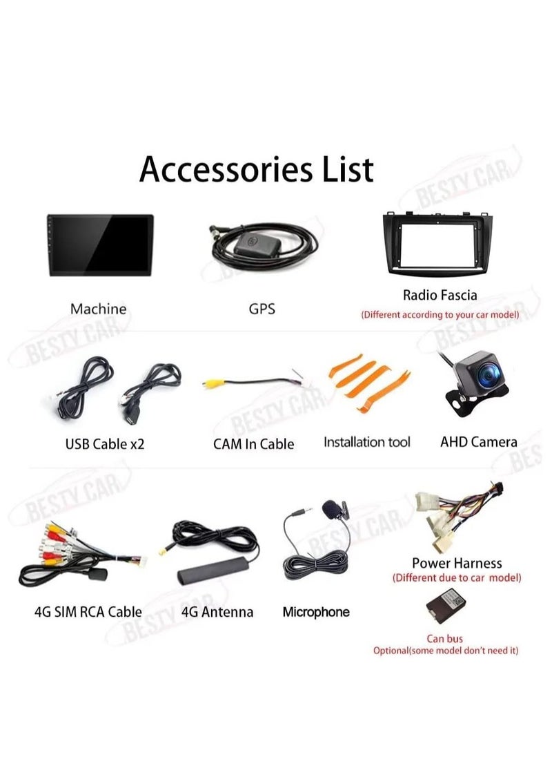 Generic - 10.1''Android Car Stereo Radio for Mitsubishi OUTLANDER 2014-2019 Octa Core Android 10.0 Touchscreen Headunit supports GPS Navigation Carplay Android Auto Bluetooth SWC DSP 4G AHD Camera-4+64 - Image 1