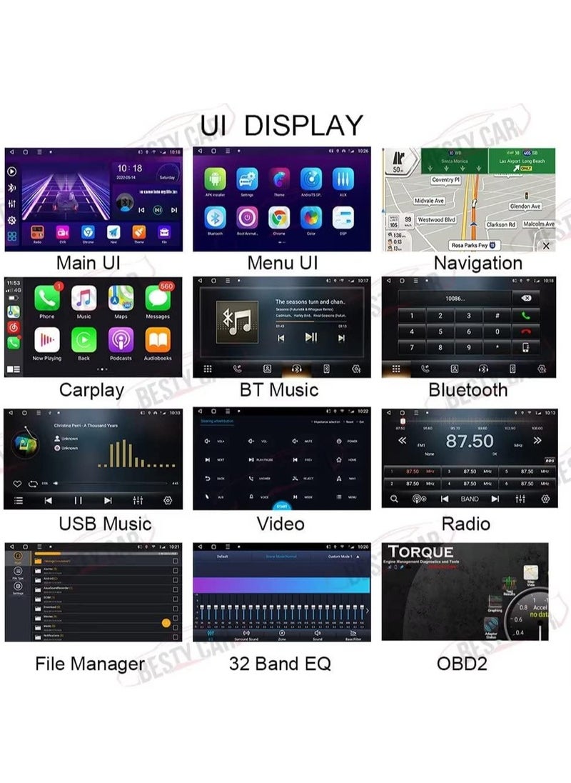 Generic - 10.1''Android Car Stereo Radio for Mitsubishi OUTLANDER 2014-2019 Octa Core Android 10.0 Touchscreen Headunit supports GPS Navigation Carplay Android Auto Bluetooth SWC DSP 4G AHD Camera-4+64 - Image 1