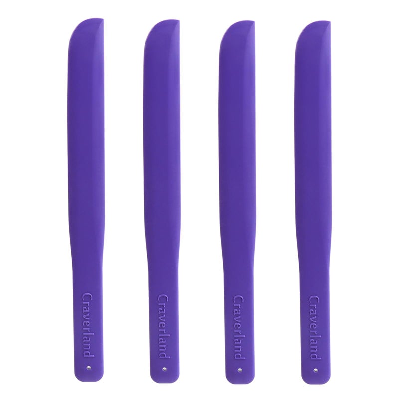 CRAVERLAND SiliconeMetal Craft Sticks 7 inch Reusable Stir Sticks Spatula for Epoxy ResinScrap More Throughly with BladeShaped Slimer Edges for Epoxy Resin Waxing Accessories Supplies Tools4 Pack - Image 3