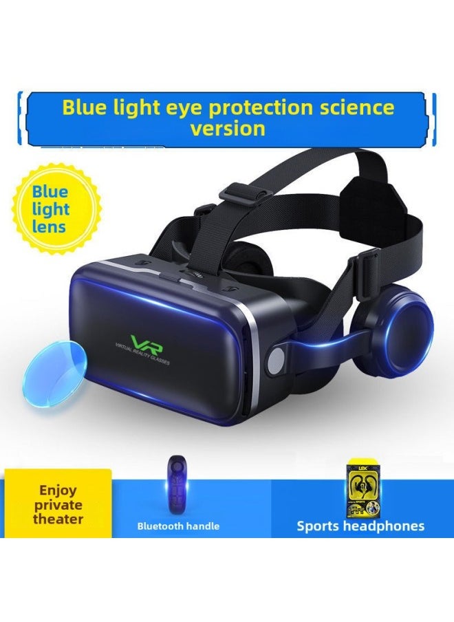 Generic Vr Glasses All-in-one 3d Glasses Virtual Reality Mobile Phone Dedicated Movie 4k Somatosensory Game Smart Ar Device-Color:Package 2 [blu-ray Eye Protection Science Fiction Edition]  - Image 1