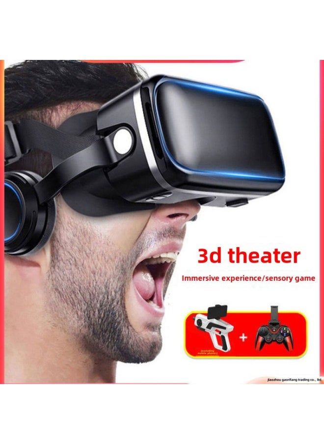 Generic Vr Glasses All-in-one 3d Glasses Virtual Reality Mobile Phone Dedicated Movie 4k Somatosensory Game Smart Ar Device-Color:Package 2 [blu-ray Eye Protection Science Fiction Edition]  - Image 2
