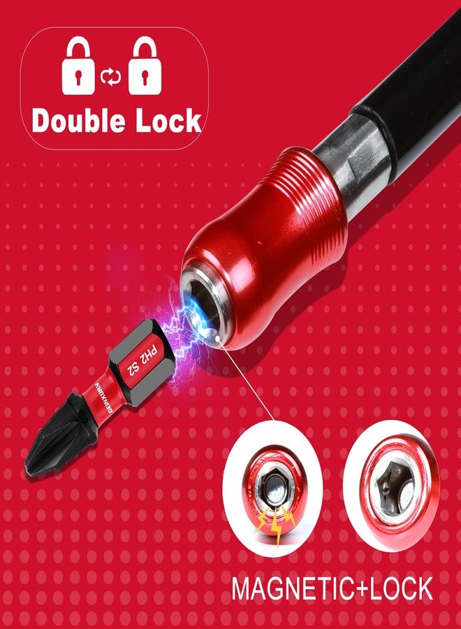 Geinxurn 12Inches Flexible drill bit Extension Screwdriver Bit Holders, 1PACK Flex Shaft Extension Socket Drill Bit Holder Hex Shank Quick-Change Drill Bit Guide - Image 5