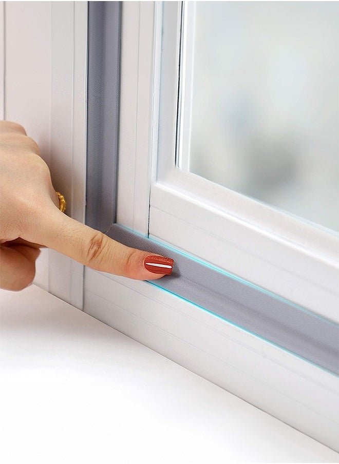 Generic Draft Stopper Sweep, Door Weatherproofing Stripping, Window Seal Strip Self-adhisive Soundproof Cuttable Weather Length 2M Grey  - Image 1
