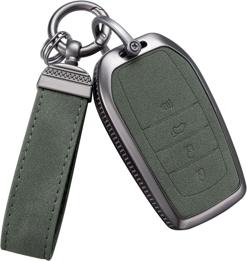 YO&YOYE Toyota Key Fob Cover with Keychain - Green - Image 1