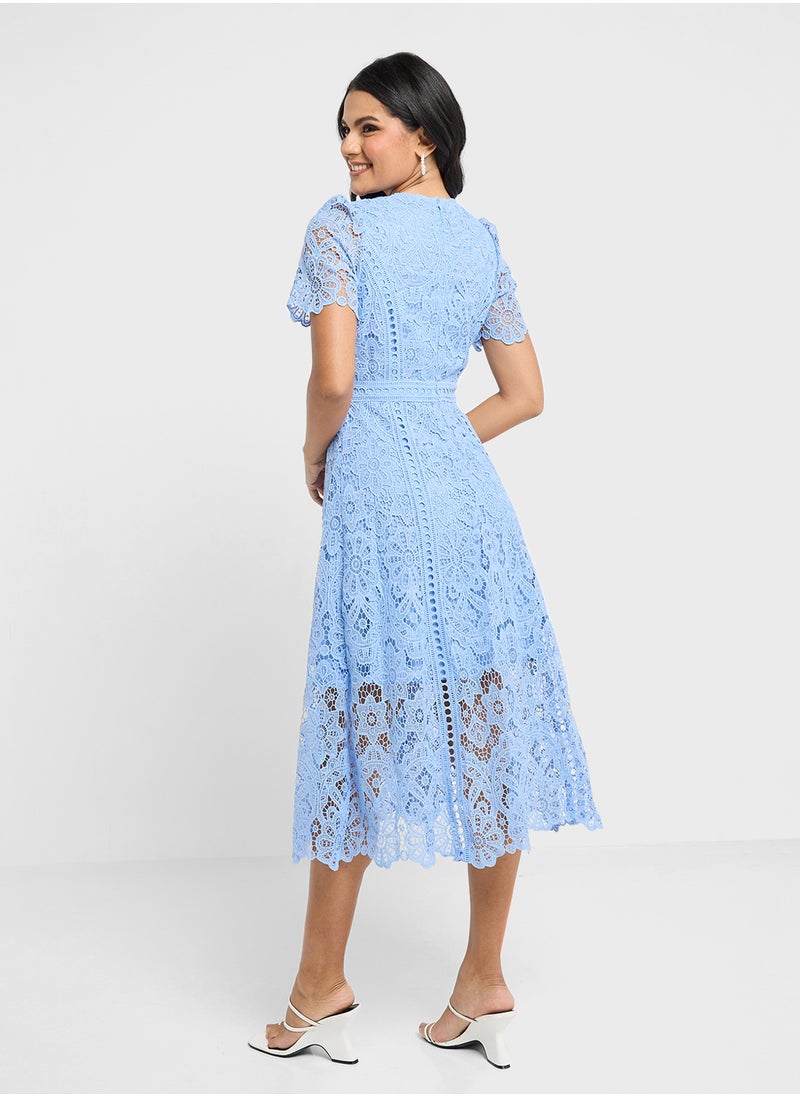 ELLA Lace Midi Dress  - Image 2