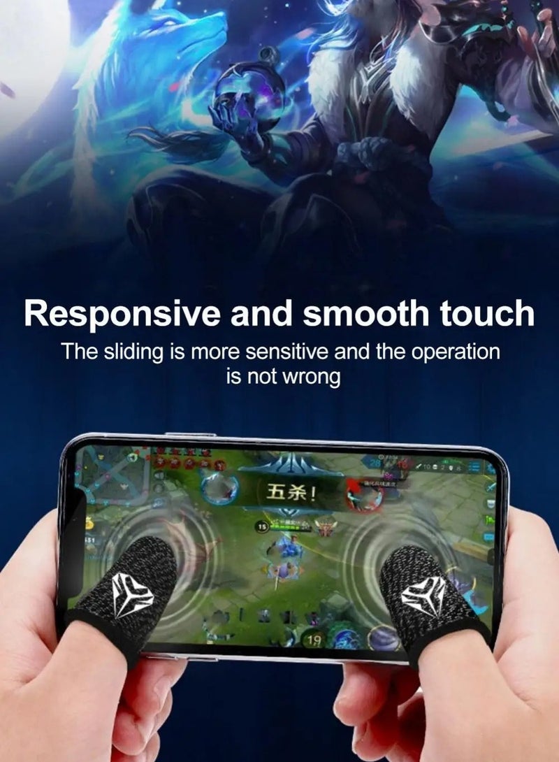 1 Pair for Pubg Mobile Games Gaming Finger Sleeve Breathable Fingertips Sweatproof Fingertip for Mobile Cove Slip - Image 4