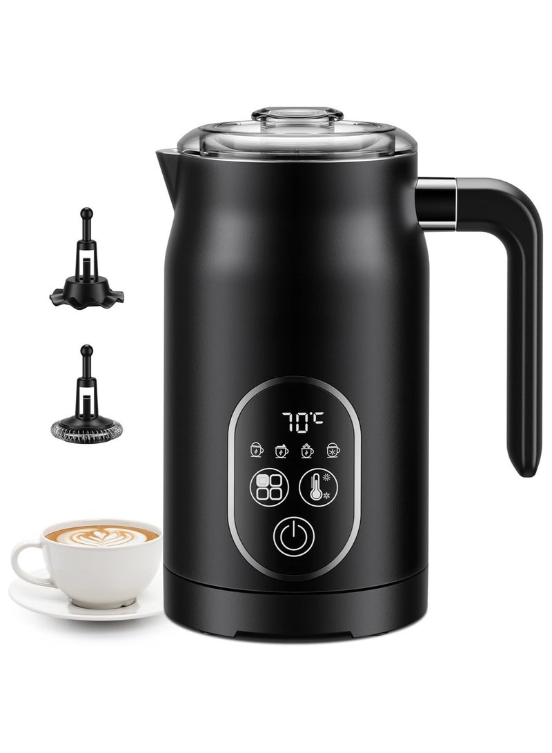 Dxmocos Electric Milk Frother and Steamer – 4-in-1 Hot & Cold Foam Maker with Temperature Control, Auto-Warming, Silent Operation & Two Whisks for Latte, Cappuccino, Hot Chocolate, Macchiato  - Image 1