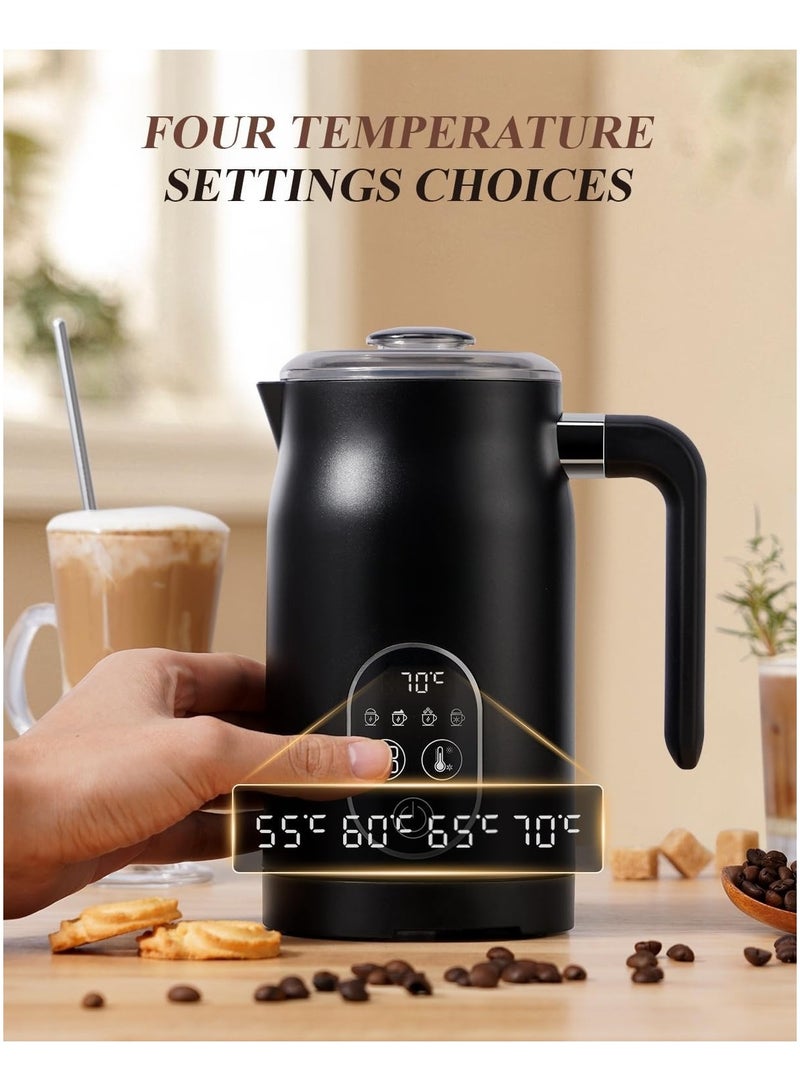 Dxmocos Electric Milk Frother and Steamer – 4-in-1 Hot & Cold Foam Maker with Temperature Control, Auto-Warming, Silent Operation & Two Whisks for Latte, Cappuccino, Hot Chocolate, Macchiato  - Image 2