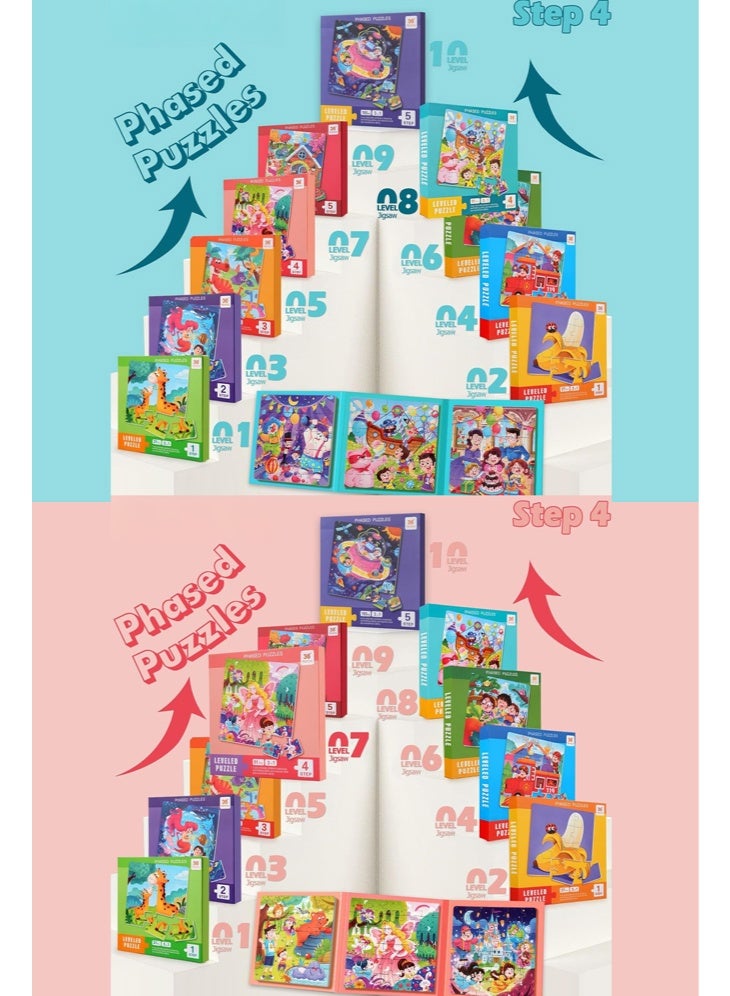 SHABILI 2 Pack Magnetic Jigsaw Puzzle Books Set, Montessori Educational Toys for Kids Aged 36M+, 25+30+36 PCS Leveled Puzzles for Boys Girls Brain Development Travel Toy Gift (Festival & Fantasy Series, Level 4, 36M+) - Image 2
