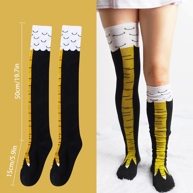 Raylarnia Funny Crazy Chicken Leg Feet Socks for Men and Women- Novelty High Socks Funny Gifts - Image 2