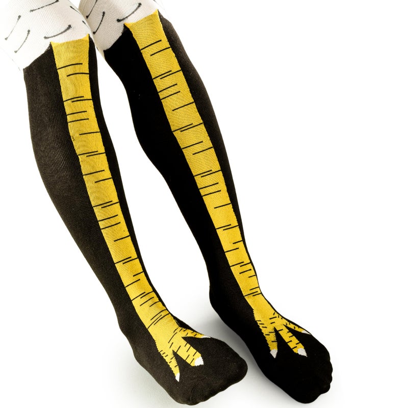 Raylarnia Funny Crazy Chicken Leg Feet Socks for Men and Women- Novelty High Socks Funny Gifts - Image 1