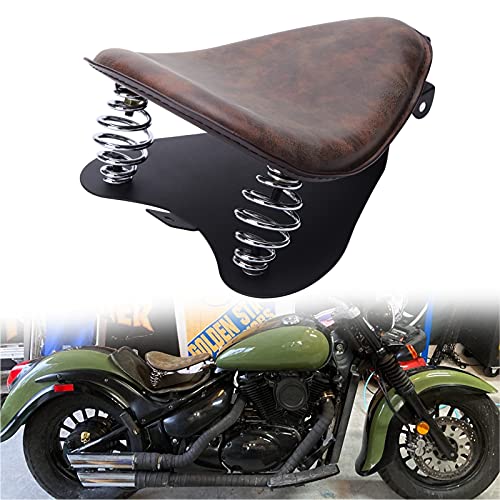 Rich Choices Brown Motorcycle Solo Seat Spring With Base For Harley Heritage Softail Springer (Retro Brown) - Image 3