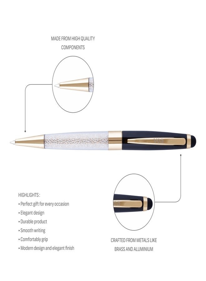 VEA Touch Stylus Crystal Black Shinning Ballpoint Pen, medium (VEAPEN12) - Image 2