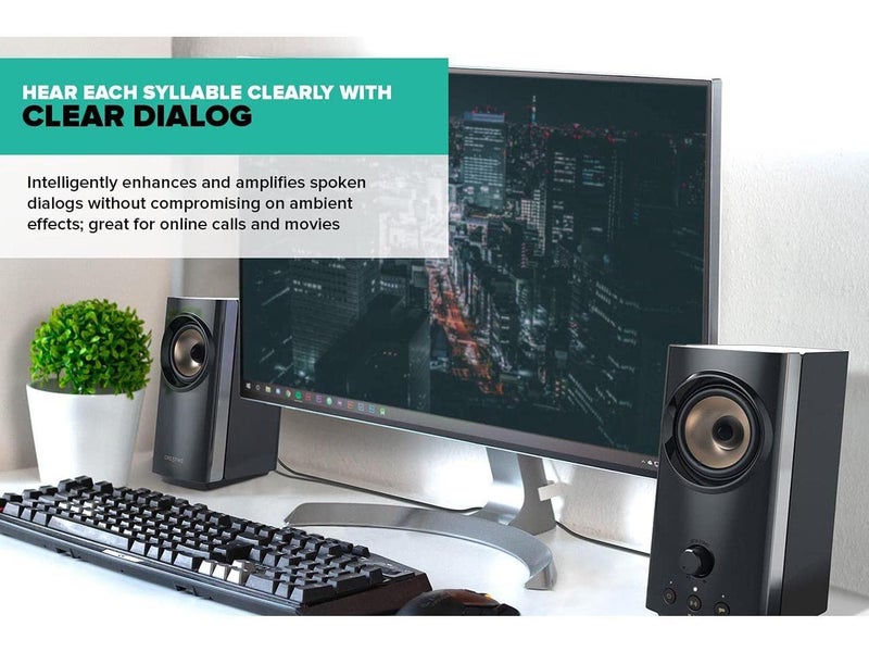 Creative Labs T60 Compact 2.0 Desktop Speaker System, Black - Image 3