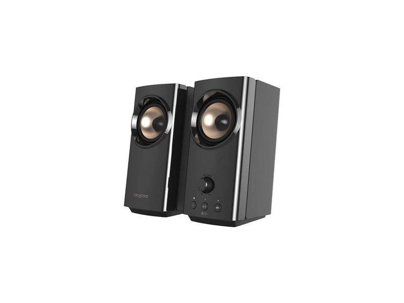 Creative Labs T60 Compact 2.0 Desktop Speaker System, Black - Image 1