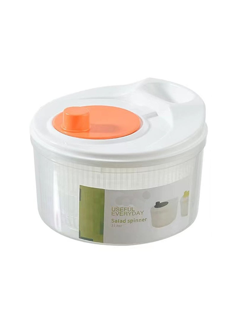 Bonita Large Capacity Salad Spinner Fruit and Vegetable Washer,Vegetable Quick Dryer Oil Shaker Dry off and Drain Vegetable Wash & Salad Making Bowl with Plastic Colander ( orange )  - Image 1