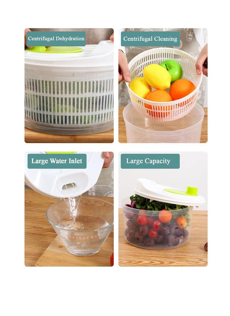 Bonita Large Capacity Salad Spinner Fruit and Vegetable Washer,Vegetable Quick Dryer Oil Shaker Dry off and Drain Vegetable Wash & Salad Making Bowl with Plastic Colander ( orange )  - Image 3