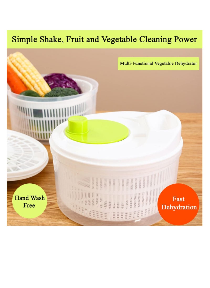 Bonita Large Capacity Salad Spinner Fruit and Vegetable Washer,Vegetable Quick Dryer Oil Shaker Dry off and Drain Vegetable Wash & Salad Making Bowl with Plastic Colander ( orange )  - Image 4