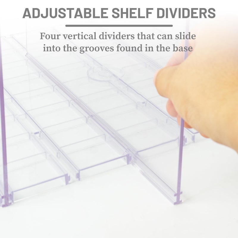 Amviner Gift Bag Storage Organizer, Acrylic Clear Shopping Bag Organizer, Adjustable Shelf Divider Bag Organizer for Small Closet, 1 Pack - Image 3