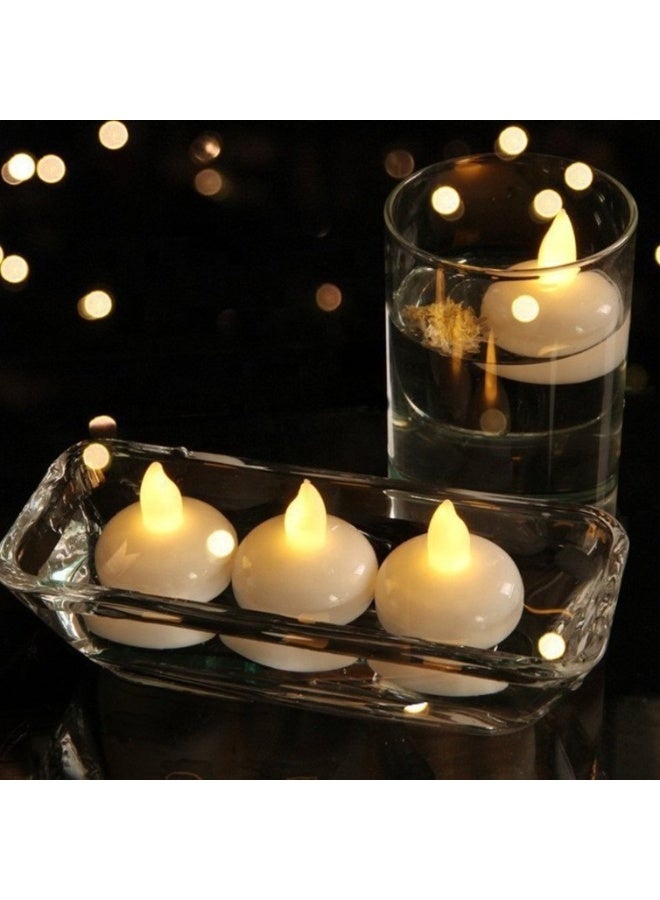 Mado Gallery 12 PCS Waterproof Flameless Floating LED Candles – Battery Operated Warm White Tealights for Vases, Wedding & Pool Decor - Image 5