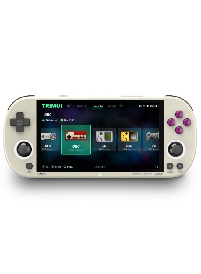 تريميو Smart Professional Retro Game Console, 4.96-inch 720x1280 IPS Screen, Built-in 64GB TF Card Game Console, 5000mAh Lithium Battery, Supports Multiple Emulators, Casual Game Console (Gray) - Image 1