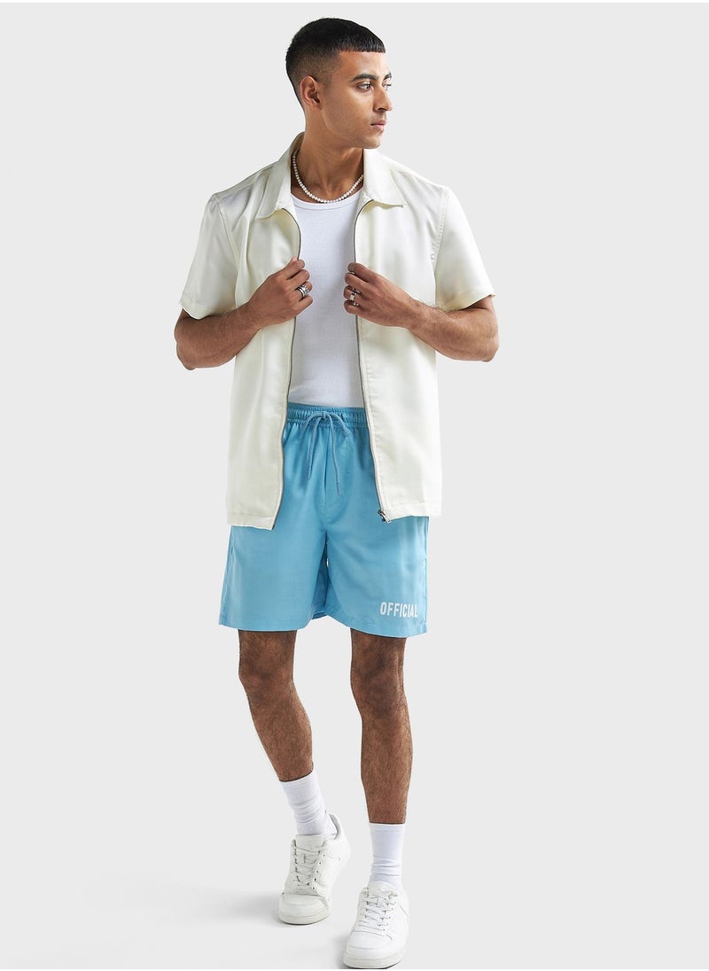 FAV Slogan Drawstring Shorts  - Image 4