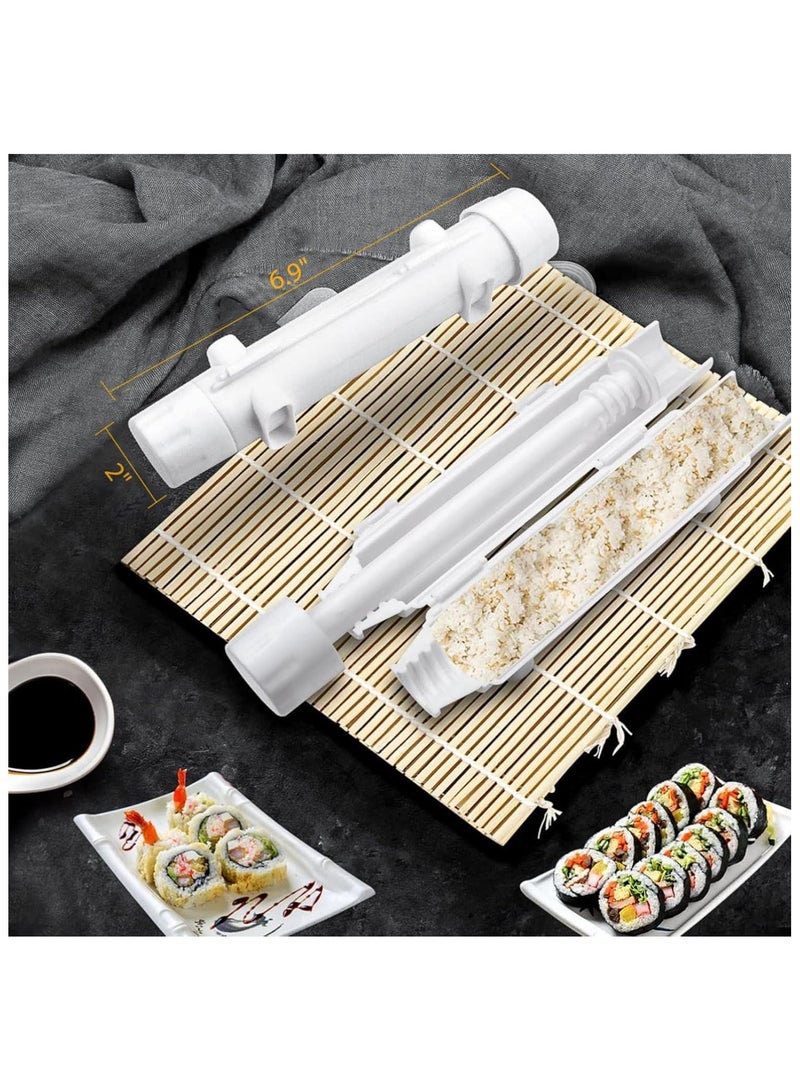 عام “طقم صنع السوشي، 24 قطعة من طقم صنع السوشي مع حصيرة الخيزران، عيدان تناول الطعام، طبق الصلصة، مروحة الأرز، أداة تقطيع الأفوكادو، مناسب للمبتدئين، العائلات، الأصدقاء.” - Image 2