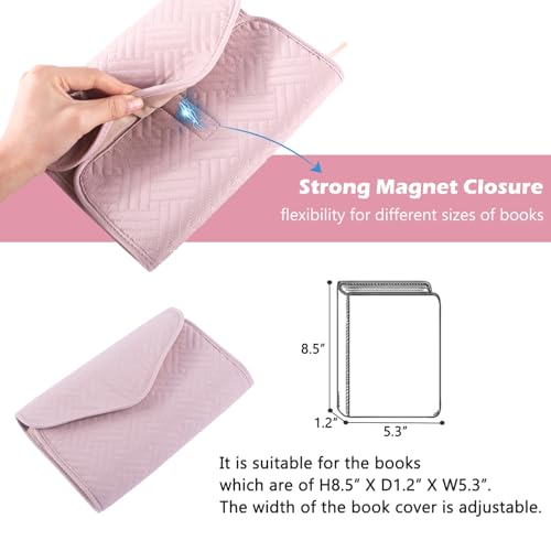 APLUFINE Reusable Book Cover with Magnet Closure - Adjustable Book Sleeve for Book Lovers Gift - Book Protector for Paperback -Book Covers for Hardcover - Book Pouch - Book Carrier - Image 4